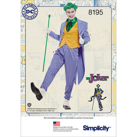 Simplicity Dc Comics The Joker Mens Costume