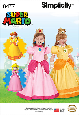 Simplicity Super Mario Princesses Child Costume
