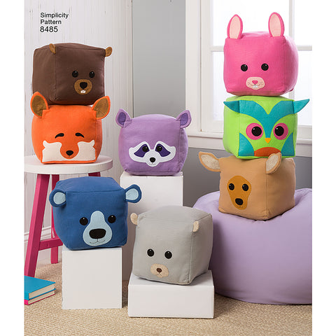 Simplicity 8" Stuffed Cube Animals