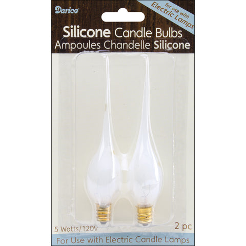 Electric Silicone Glow Candle Bulbs 2/Pkg
