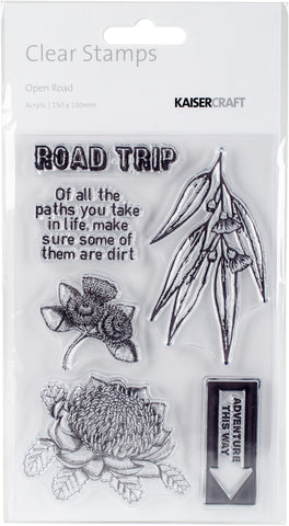 Open Road Clear Stamps 6"X4"