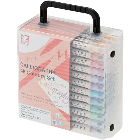 ZIG Memory System Calligraphy Dual-Tip Markers 48/Pkg