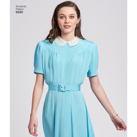 Simplicity Misses Easy-To-Make 1940S Vintage Dress