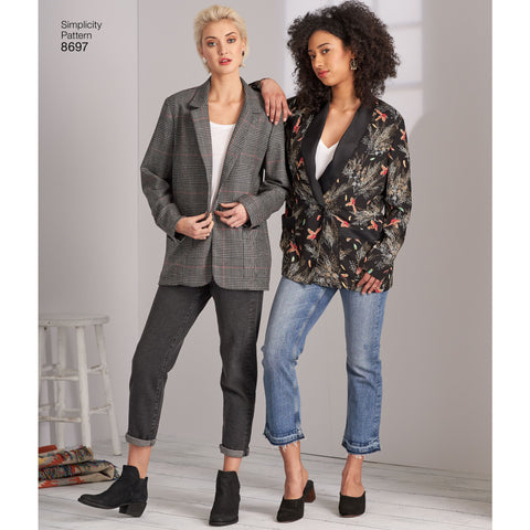 Simplicity Misses & Womens Oversized Blazer With Variations