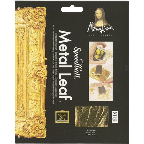 Mona Lisa Metal Leaf Sheets 5.5"X5.5" 25/Pkg