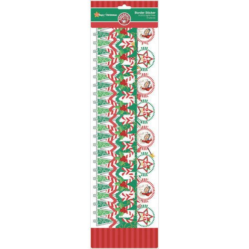 25 Days Of Christmas Border Stickers 10/Pkg