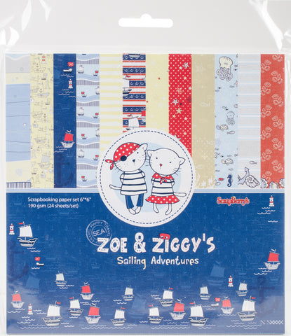 ScrapBerry's Zoe & Ziggy's Paper Pack 6"X6" 24/Pkg
