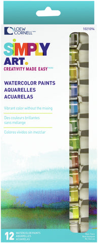 Simply Art Watercolor Paints 12ml 12/Pkg