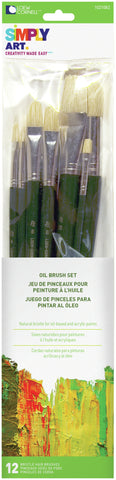 Simply Art Bristle Brush Set 12/Pkg