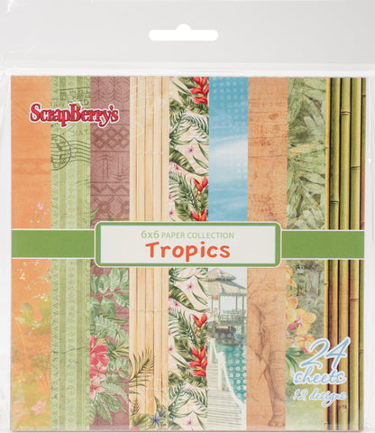 ScrapBerry's Tropics Paper Pack 6"X6" 24/Pkg