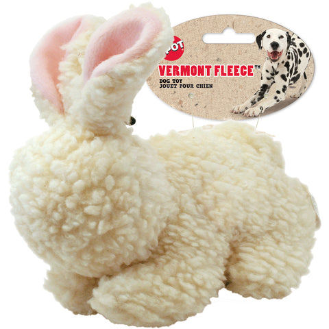 Vermont Fleece Rabbit With Squeaker 9"