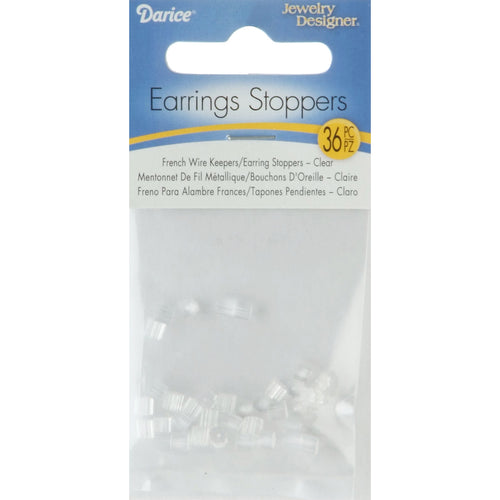 French Wire Rubber Earring Backs 36/Pkg