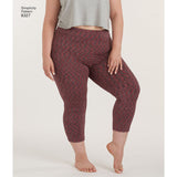 Simplicity Misses Knit Leggings With Length Variations