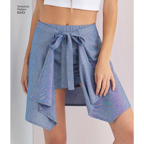 Simplicity American Sewing Guild Misses Wrap Skirt & Shorts