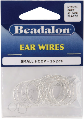 Ear Wire Beading Hoops Small 20mm 16/Pkg