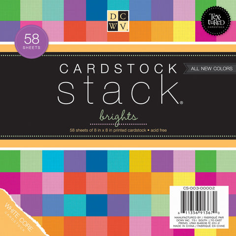 DCWV Double-Sided Cardstock Stack 8"X8" 58/Pkg