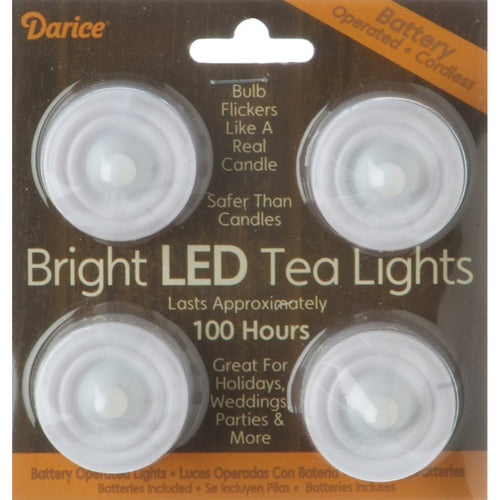 Battery Operated LED Tea Lights 4/Pkg
