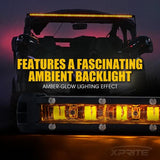 Xprite Sunrise Series 20" Single Row 90W LED Light Bar with Amber Backlight