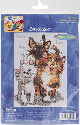 Janlynn/Suzy's Zoo Mini Counted Cross Stitch Kit 5"X7"