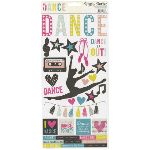 Simple Sets Dance Cardstock Stickers 6"X12"