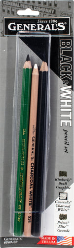 Black &amp; White Pencil Set 3/Pkg