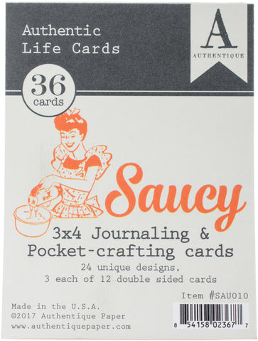 Saucy Authentic Life Cards 36/Pkg