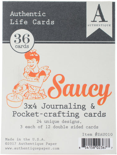 Saucy Authentic Life Cards 36/Pkg