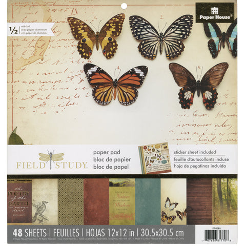 Paper House Single-Sided Paper Pad 12"X12" 48/Pkg