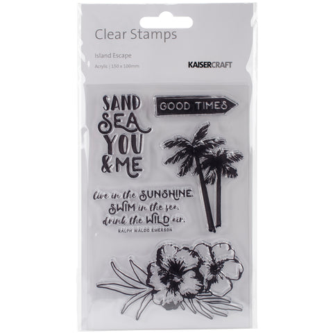 Island Escape Clear Stamps 6"X4"