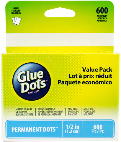 Glue Dots .5" Permanent Dot Sheets Value Pack