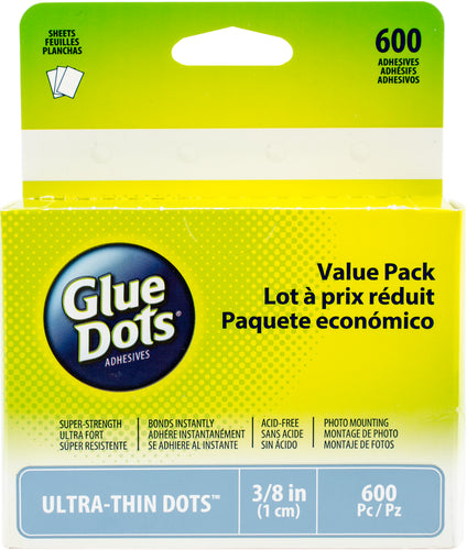 Glue Dots .5" Ultra-Thin Dot Sheets Value Pack