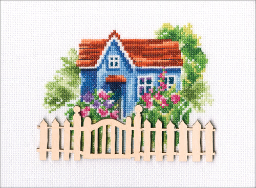 RTO Counted Cross Stitch Kit W/ Plywood Form 5.5"X4.25"