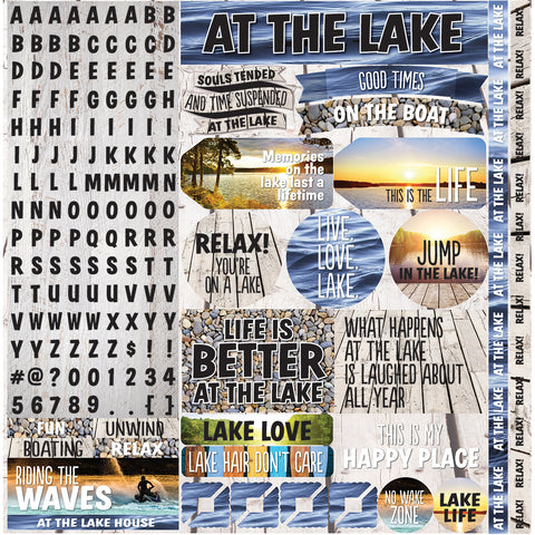 Lake Life Alpha Stickers 12"X12"