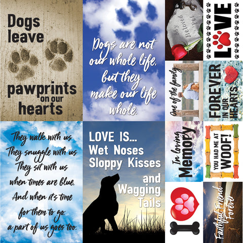 Pawprints On My Heart Poster Stickers 12"X12"