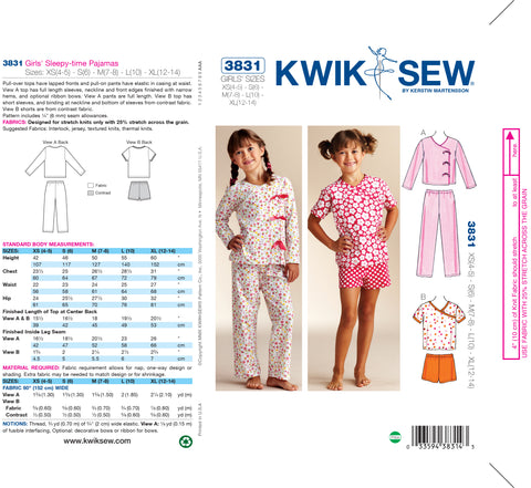 Kwik-Sew Sleepy-Time Pajamas