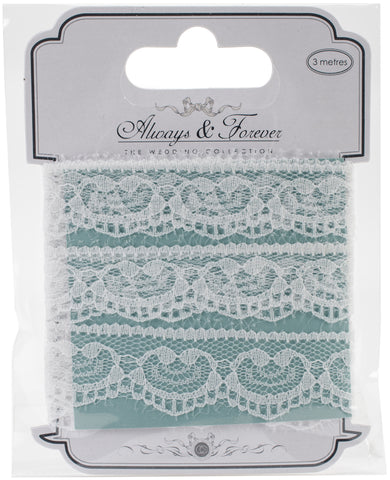 Craft Consortium Always & Forever Lace Ribbon .75"X3m