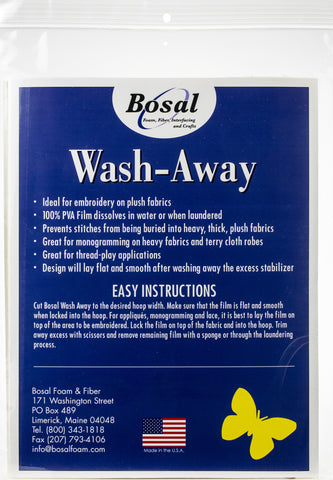 Bosal Stick-Stitch-N-Rinse Wash-Away Stabilizer 10/Pkg