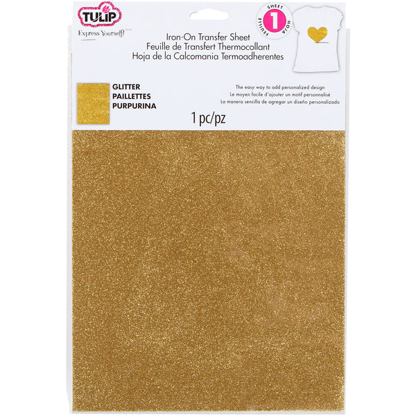Tulip 31622 Iron On Transfer Sheet 8.5 x 11 Glitter White