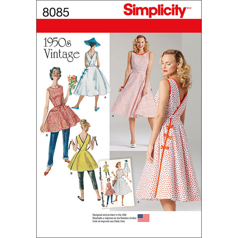 Simplicity Misses 1950S Vintage Wrap Dress In Two Lengths