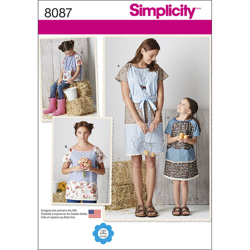 Simplicity Childs Misses Pullover Dress & Top