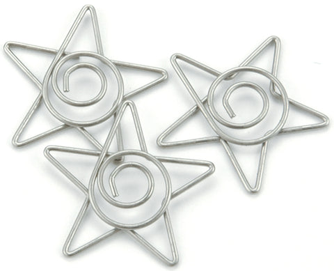 Metal Spiral Star Paper Clips 1" 15/Pkg
