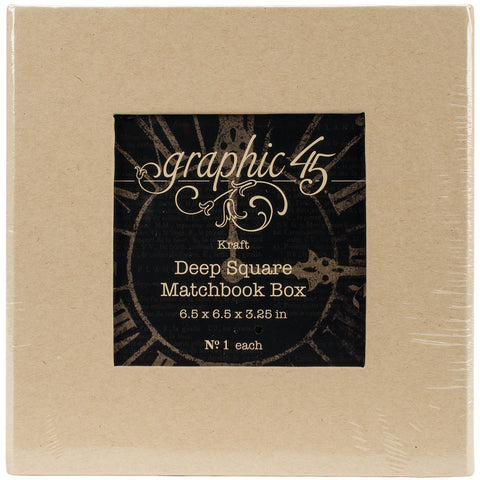 Graphic 45 Staples Deep Matchbook Box 6"X6"X3"