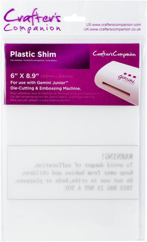 Crafter's Companion Gemini Junior Plastic Shim 6"X9"