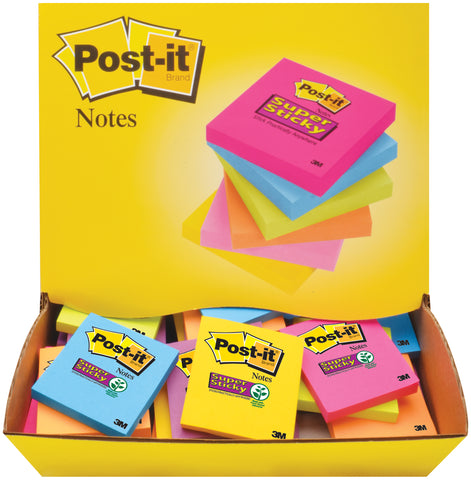 Post-It Super Sticky Notes Display 96/Pkg