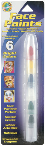 Face Paint Stackable Crayons 6/Pkg