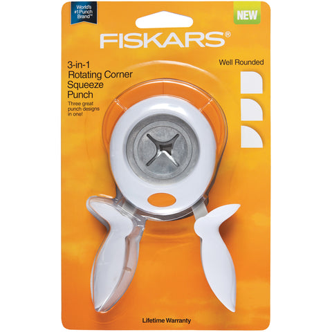Fiskars 3-In-1 Corner Squeeze Punch
