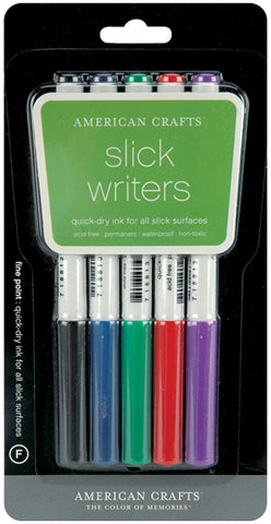 Slick Writer Marker Pens 5/Pkg