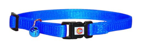 Hamilton Adjustable Break-A-Way Safety Cat Collar, Blue, 3/8" Wide