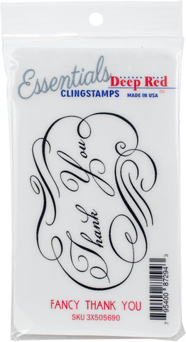 Deep Red Cling Stamp 3"X2.1"