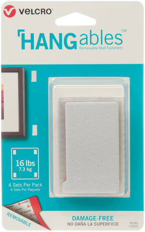 Velcro(R) Brand HANGables Removable Wall Fasteners 3"X1.75"